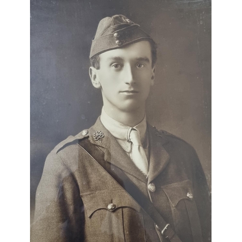 775 - A WWI Royal Flying Corps portrait photograph, 74 x 49 cm.