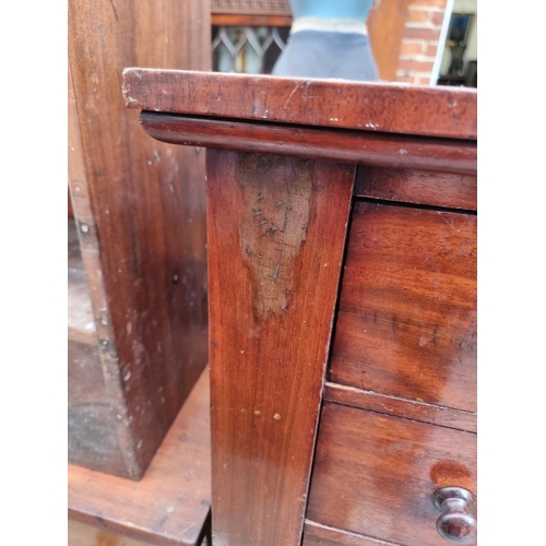 1009 - A late Victorian mahogany Wellington chest, 56cm wide.