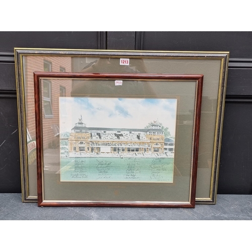 1213 - Of Cricketing Interest: David Gentleman, 'The Lord's Pavilion', signed and dated '86 by the art... 