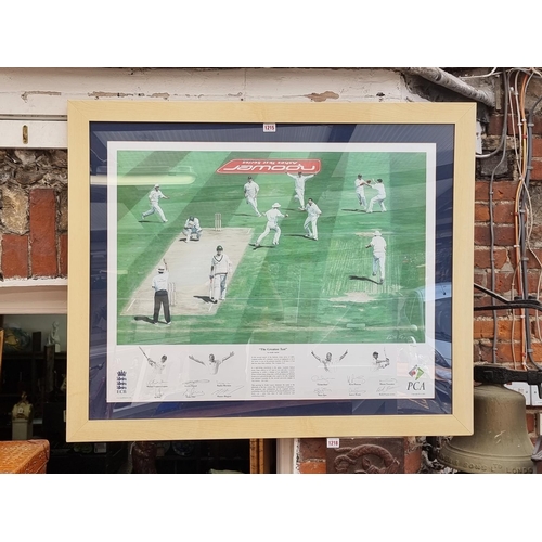 1215 - Of Cricketing Interest: Keith Fearon, 'The Greatest Test', signed by the artist and the eleven membe... 