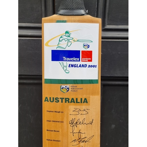 1217 - Of Cricketing Interest: an autographed Kookaburra bat, signed by twenty members of the 2001 Tes... 