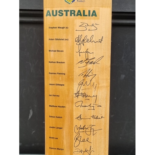 1217 - Of Cricketing Interest: an autographed Kookaburra bat, signed by twenty members of the 2001 Tes... 