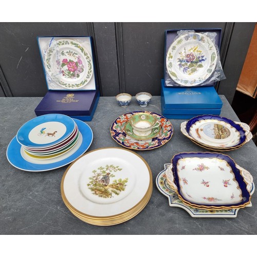 1377 - A mixed group of English and Continental pottery and porcelain, to include two 18th century English ... 