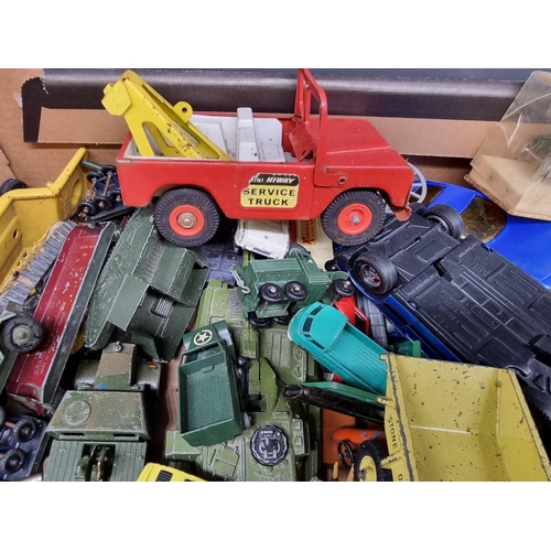 101 - Diecast: a group of vintage diecast vehicles to include examples by Dinky, Solido, Corgi, Burago, Ma... 