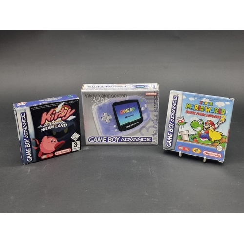 12 - Video Games: a 'Glacier' Nintendo Game Boy Advance, together with 'Kirby - Nightmare in Dr... 