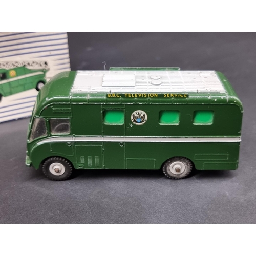 122 - Dinky: a good 'B.B.C. T.V. Extending Mast Vehicle', in original box and with satellite dish acc... 