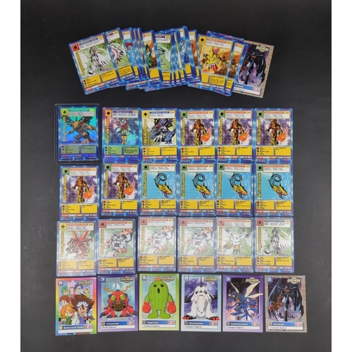 125 - Digimon: a small quantity of trading cards, to include a 1999 promo holographic Metal Greymon e... 