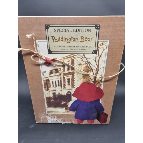 16 - Paddington Bear: a Special Edition bear No.1888/5000 by Gabrielle Designs, in original box with suit... 