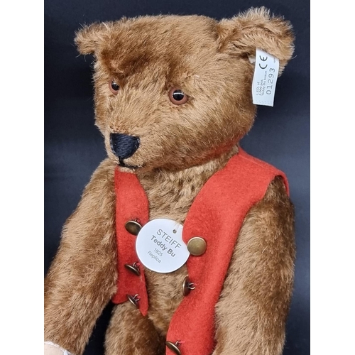 183 - Steiff: a Classic 1903 'Mr Cinnamon', caramel mohair growler bear, No.000188 with swing tag; togethe... 