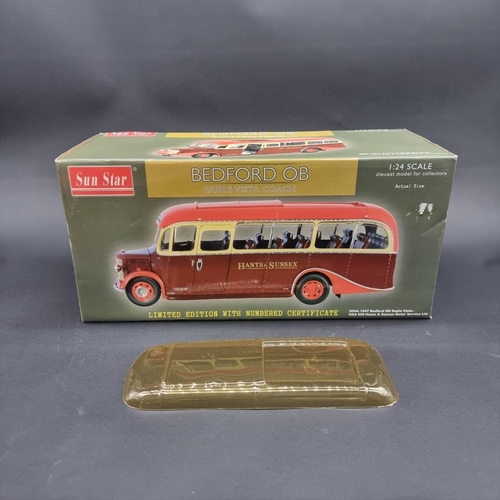 2 - Sun Star: a boxed limited edition 1/24 scale model Bedford OB Duple Vista Coach, Hants & Su... 