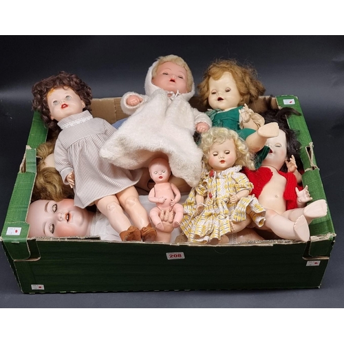 208 - Dolls: a group of vintage dolls, to include examples by Schoberl & Becker; Pedigree; Roddy ... 