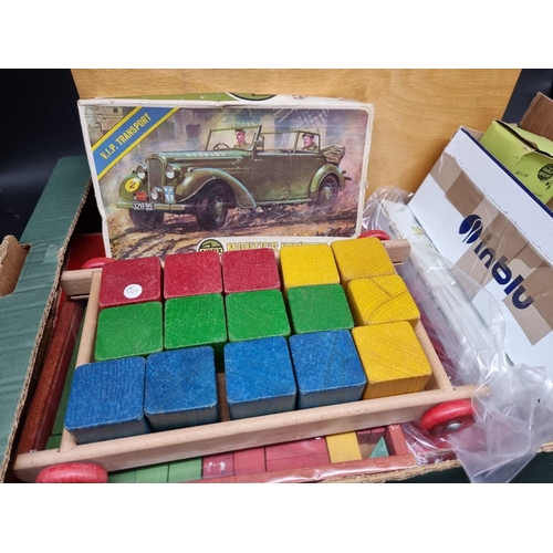 209 - Miscellaneous Toys: a small group of boxed Subbuteo items; together with a 'Wearwell' part tool set ... 