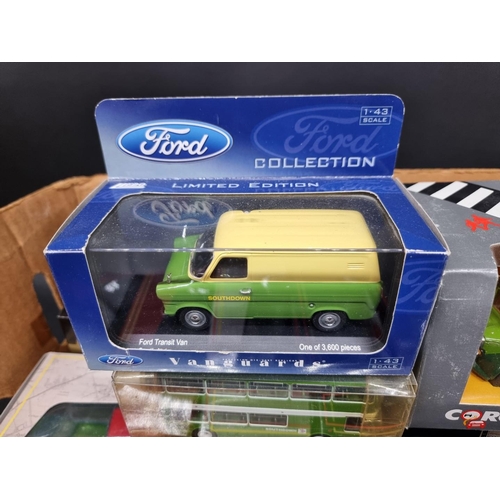 212 - Diecast: a collection of boxed bus and coach models with examples by Corgi, Vanguards and EFE.... 