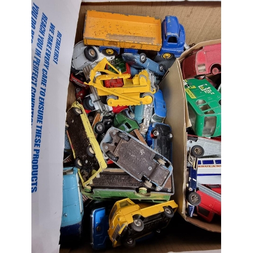 213 - Diecast: a large box of diecast vehicles, to include examples by Matchbox, Dinky, Corgi and others, ... 