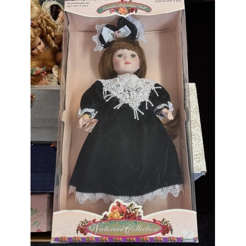 214 - Dolls: Franklin Mint: a boxed Brianna, Princess of Tara porcelain doll; together with 5 other boxed ... 