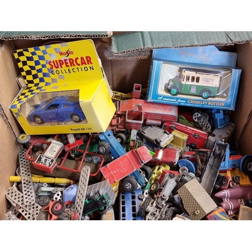 215 - Diecast: a large quantity of heavily playworn vehicles, to include examples by Corgi, Lesney an... 