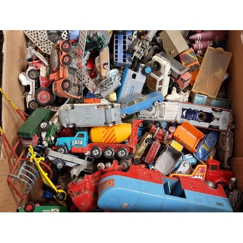 215 - Diecast: a large quantity of heavily playworn vehicles, to include examples by Corgi, Lesney an... 