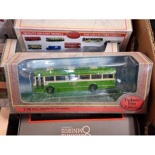 217 - Diecast: a collection of boxed bus and coach models, with examples by Oxford, EFE and Original Omnib... 