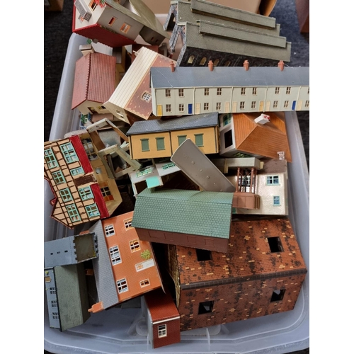 218 - Railway: a large collection of OO gauge rolling stock; together with track scenery and buildings; an... 