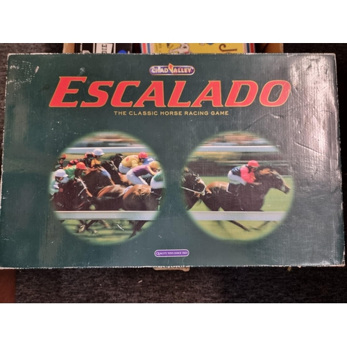 219 - Pastimes: a collection of vintage games, to include; 'Electric Derby' by Merit; Escalado; Scoop; Sol... 