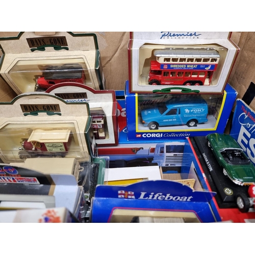 221 - Diecast: a collection of diecast vehicles, to include examples by Days Gone and Corgi Collection, mo... 