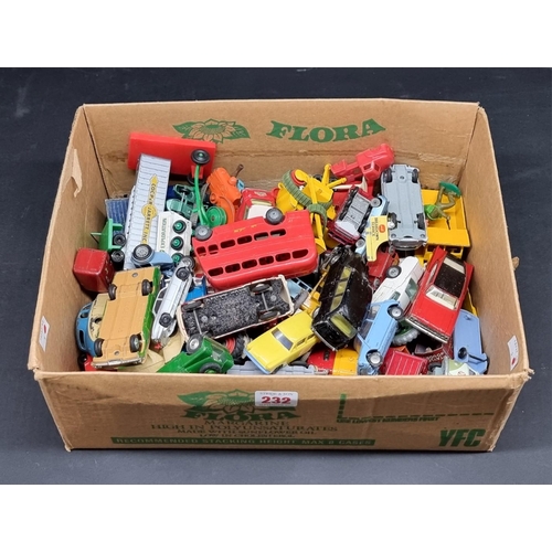 232 - Diecast: a collection of vintage diecast vehicles, to include examples by Matchbox, Corgi, Dink... 