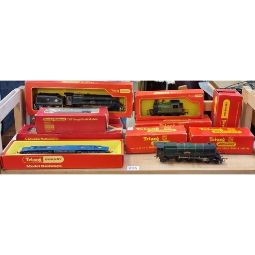 235 - Triang Railways: OO gauge: a group of eleven vintage locomotives, most in original boxes; to include... 