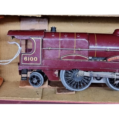 237 - Hornby: O gauge locomotive 'Royal Scot' No.6100; together with 'LMS' No.2 Special Tender', both... 