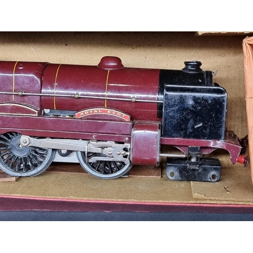 237 - Hornby: O gauge locomotive 'Royal Scot' No.6100; together with 'LMS' No.2 Special Tender', both... 