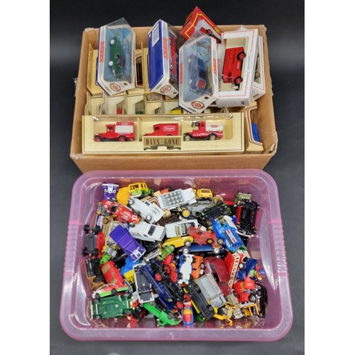 239 - Diecast: two boxes of various diecast vehicles to include boxed examples by Days Gone and Dinky... 