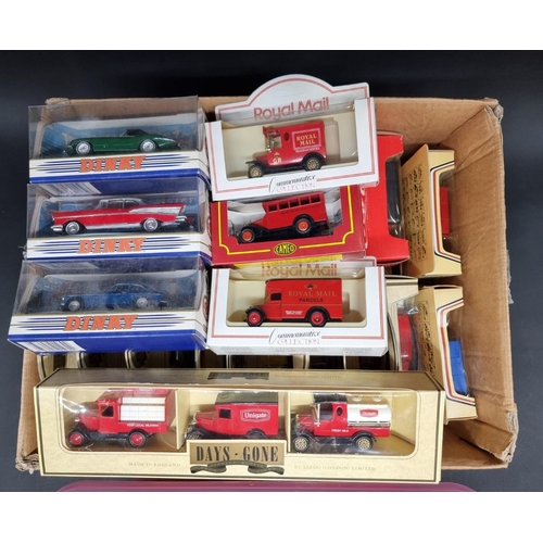 239 - Diecast: two boxes of various diecast vehicles to include boxed examples by Days Gone and Dinky... 