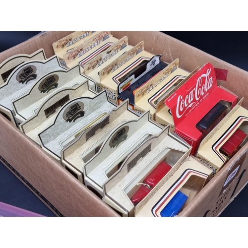 239 - Diecast: two boxes of various diecast vehicles to include boxed examples by Days Gone and Dinky... 