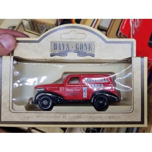 239 - Diecast: two boxes of various diecast vehicles to include boxed examples by Days Gone and Dinky... 