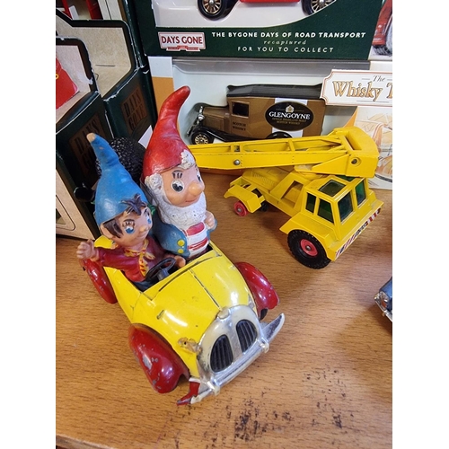 32 - Corgi Comics: a vintage diecast Noddy's Car, in playworn condition, (damage and losses); together wi... 