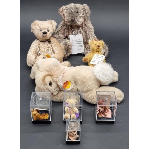 38 - Teddy Bears: a group comprising: Changle Bear 'Riva' by Janet Changfoot; 'Sammy' by Marique Bea... 