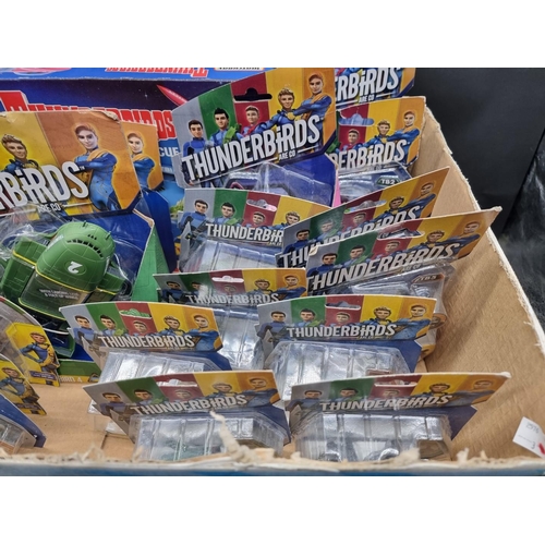 43 - Thunderbirds: a Matchbox 'Rescue Pack', boxed; 16 figures and vehicles in original packaging; togeth... 