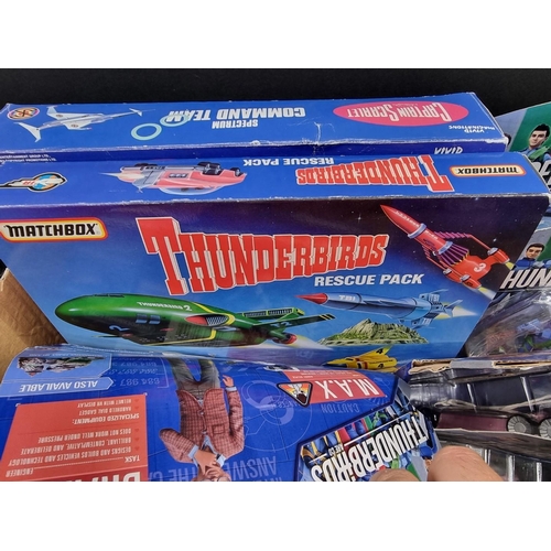 43 - Thunderbirds: a Matchbox 'Rescue Pack', boxed; 16 figures and vehicles in original packaging; togeth... 