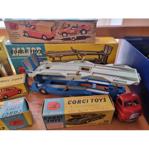 47 - Corgi: a collection of ten vintage boxed Corgi vehicles, to include No.17 Gift Set, and No.53 T... 