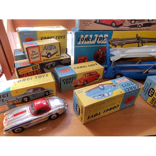 47 - Corgi: a collection of ten vintage boxed Corgi vehicles, to include No.17 Gift Set, and No.53 T... 