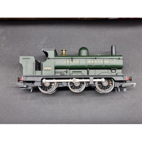 50 - Hornby: a collection of unboxed locomotives and tenders; together with a similar group of diese... 