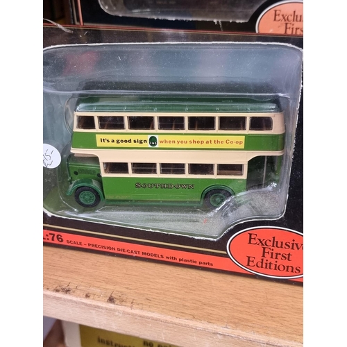 69 - Diecast: a group of boxed diecast bus and coach models, with examples by Original Omnibus, EFT,... 