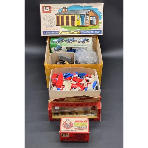 70 - Britains: a vintage riding stable kit, in original box; together with two further boxed Britain... 