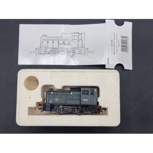 73 - Hornby: five boxed locomotives, to include Schools Class 'Charterhouse', R2742, and a goods loc... 