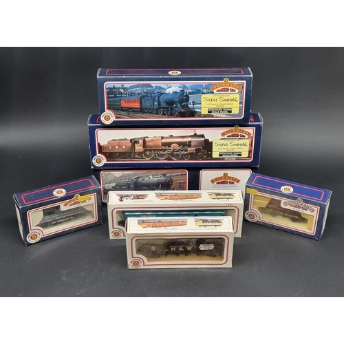 79 - Bachmann: three boxed locomotives, a 'Gresley' J39; a Fowler 'Royal Scot'; and a 43xx; together... 