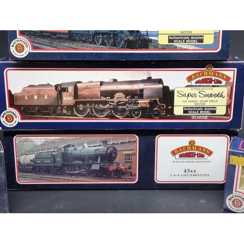 79 - Bachmann: three boxed locomotives, a 'Gresley' J39; a Fowler 'Royal Scot'; and a 43xx; together... 