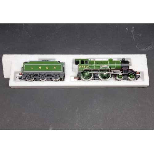 82 - Hornby: two boxed locomotives, comprising: LNER class D49/1 'Cheshire' and LMS class 5; togethe... 