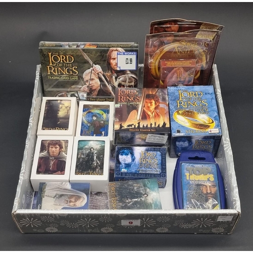 9 - The Lord of the Rings: a collection of various trading cards relating to the film series, some ... 