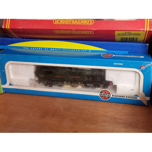 93 - Railway: a collection of boxed items, to include two Airfix locomotives; coaches and goods wagons; t... 