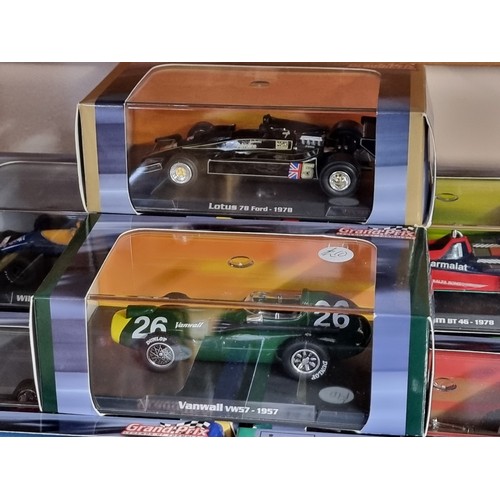 59 - Atlas Editions: a collection of sixteen boxed models in the 'Grand Prix Legends of Formula 1' series... 