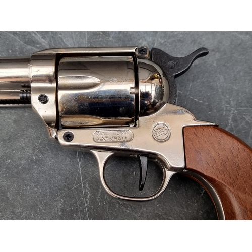 573 - A Colt 'Single Action Army' nickel plated blank firing 9mm revolver, Made in Italy.(VCR act applies)... 